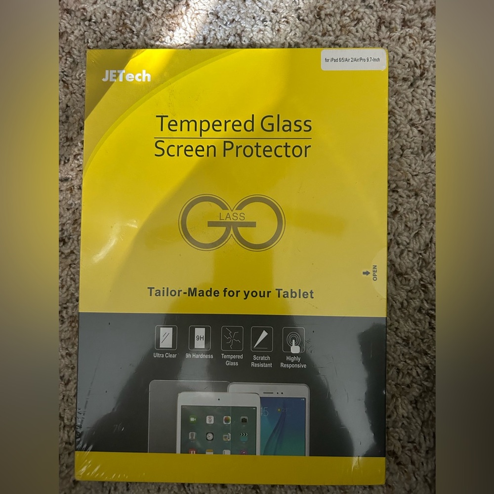 Tempered Glass Screen Protector for Tablets - Yellow